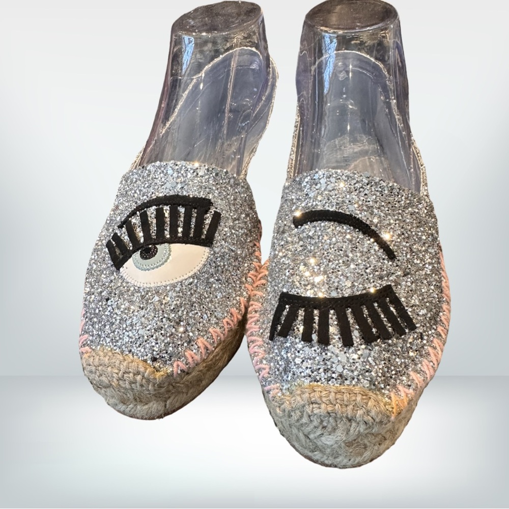 Chiara Ferragni Glitter Winking Espadrille 38